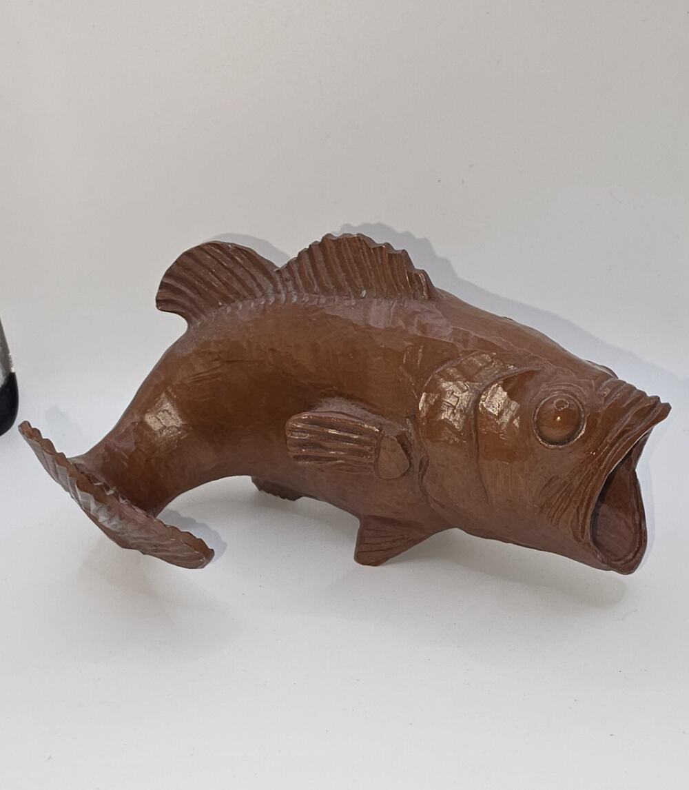 Vintage 1987 Red Mill MFG Large Mouth Bass Fish; Limited Edition #228